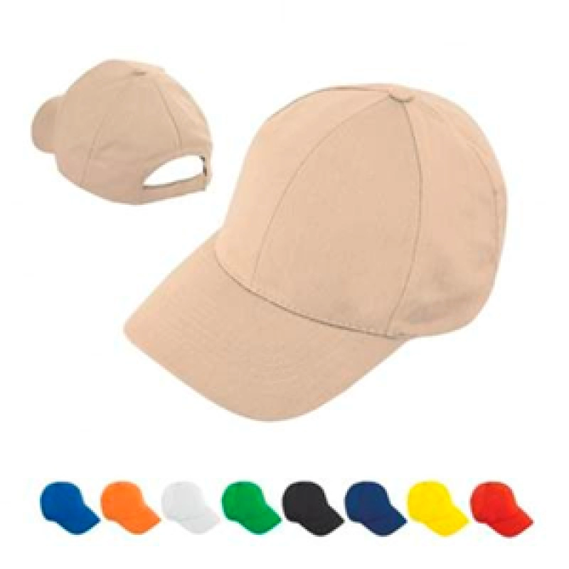 Gorra Surinam, en tela drill con boton forrado y 6 costuras en la visera