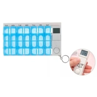 Dispensador de Pastillas con Timer, en PP, tamaño 11.5 x 20 cmts,