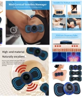 Masajeador Cervical, en ABS + PP, con 8 modalidades, recargable con USB