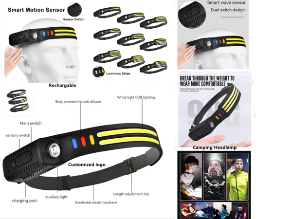 Lampara Para la Cabeza para Camping