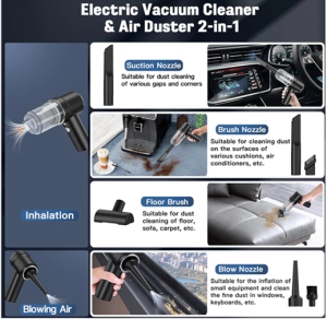 Aspiradora Manual Recargable para Carro y uso en la Casa