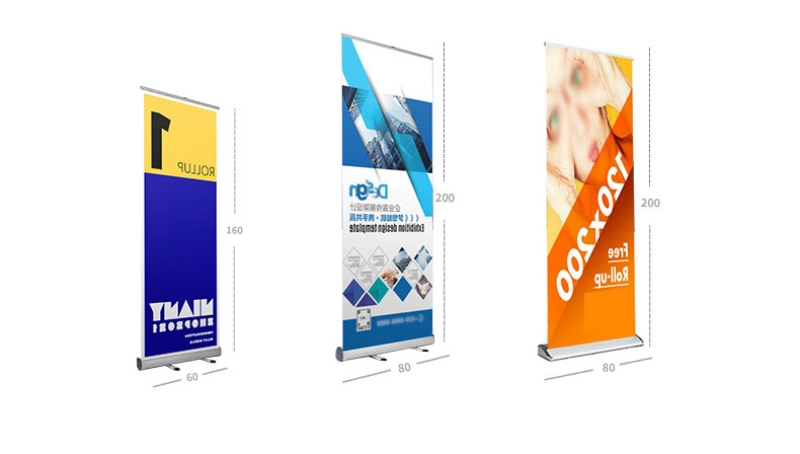 Porta Banner Retractil, de 60 x 120, 80 x 200 o 120 x 200 cmts