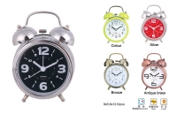 Reloj Despertador con Luz Nocturna, metalico, 9 x 5.6 x 12.5 cmts