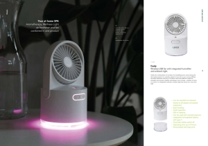 Ventilador Inalambrico Humidificador con Lampara Ambiental