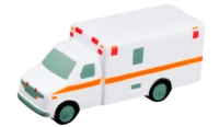 Antistress en forma de Ambulancia, elaborado en PU