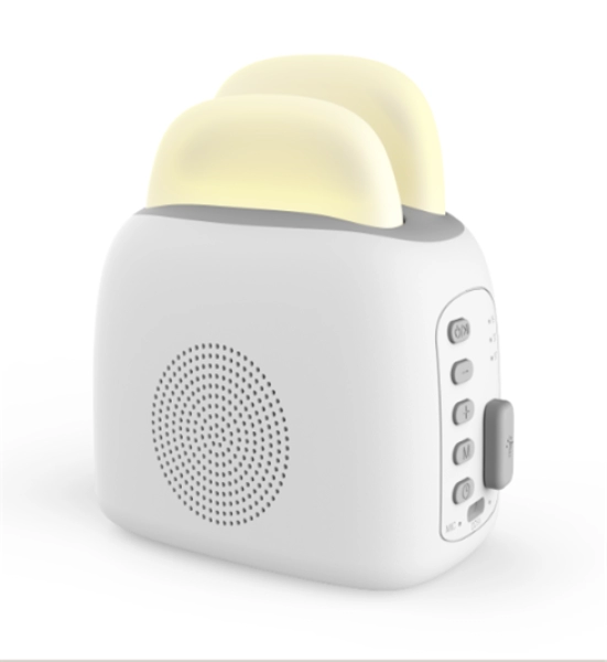 Parlante BT, con White Noise, y Luz Nocturna,  en ABS, 10.3 x 9.6 x 6.3 cmts