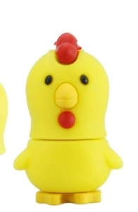 Memoria USB en PVC en 3D, diseño de pollito