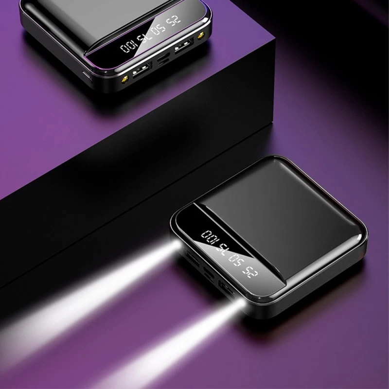 Power Bank Kin, bateria externa de 10.000 mAh, tamaño 8 x 8 x 2.2 cmts