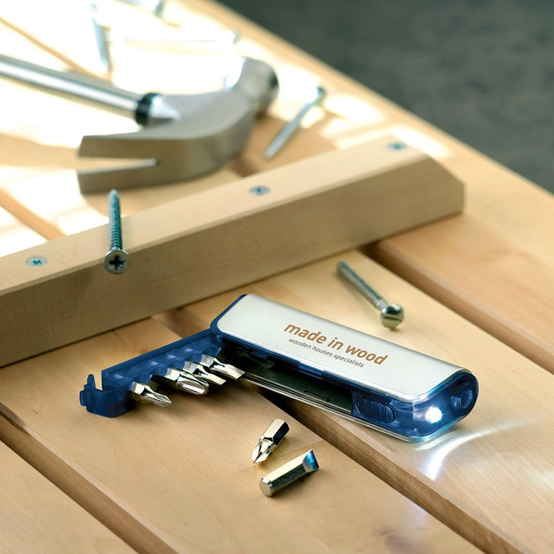 Herramientero Largo, set de 6 destornilladores con linterna LED, 10 x 3.2 x 1.7 cmts