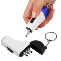 Herramientero Drop, llavero set de 3 destornilladores con linterna LED, 8 x 3.2 cmts