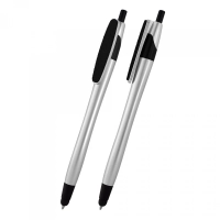 Boligrafo Pogba, plastico, con stylus y limpiador de pantallas