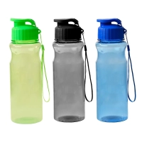 Botella Rocket, de 680 ml, tamaño 21.5 x 6.5 cmts, con cordon para colgar