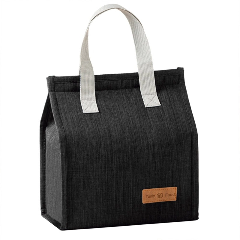 Lonchera Taipei, en lona, interior aluminizado, de 22.5 x 25.5 x 13 cmts