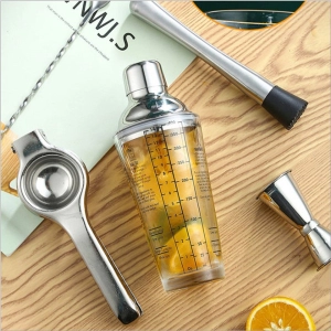 Set Moji, para cocteles, mezclador 400 ml, con cuchara, copa y exprimidor