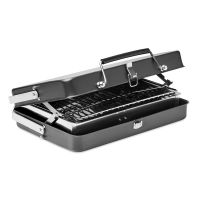 Set BBQ Bacon, tipo maletin, con parrilla, en acero inox, de 18.5 x 14 x 6 cmts
