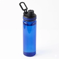 Botella plastica Hook, 650 ml, tapa rosca siliconada y manija, 22.3 x 6.5 cmts