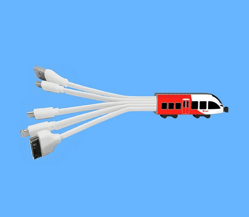 Cable Multiconector x 3 en PVC 2D en diseño personalizado