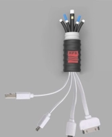 Cable Multiconector x 2 en PVC 3D en diseño de Nube