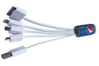 Cable Multiconector x 2 en PVC 3D en diseño de Nube