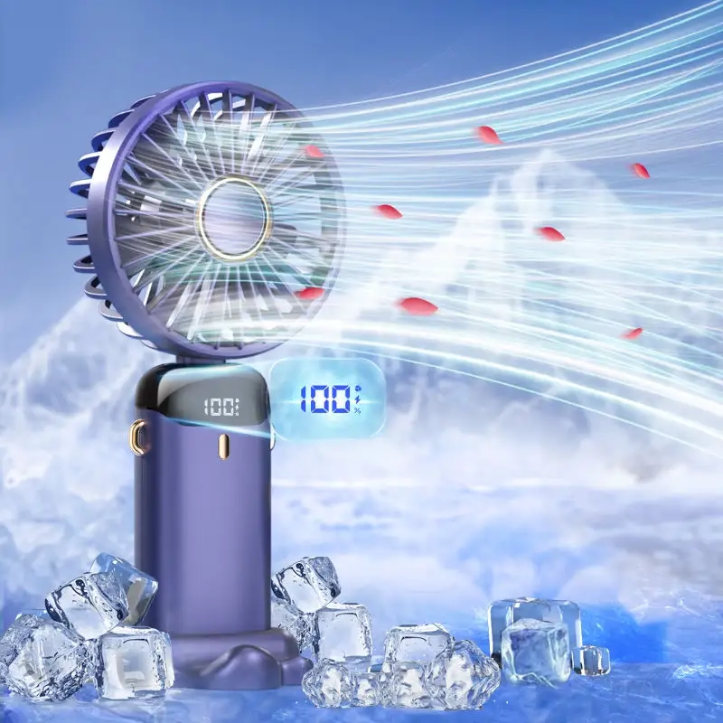 Mini Ventilador Plegable, plastico, recargable, 16 x 5.8 x 5.5 cmts, 1200 mAh