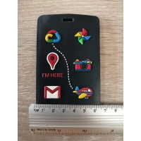 Identificador de Maletas microinyectado Rectangular, alto relieve, 10.3 x 6.3 x 0.3