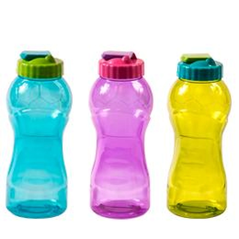 Botilito Balon, de 630 ml, 21 onzas,  tapa Dispensadora. 21 x 8.1 cmts, en PVC/PP