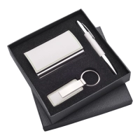 Set de Regalo en Caja, con Portatarjetas, Llavero y Boligrafo