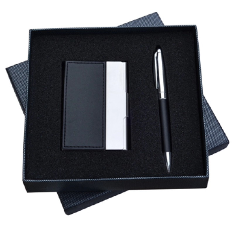 Set de Regalo en Caja, con Portatarjetas y Boligrafo