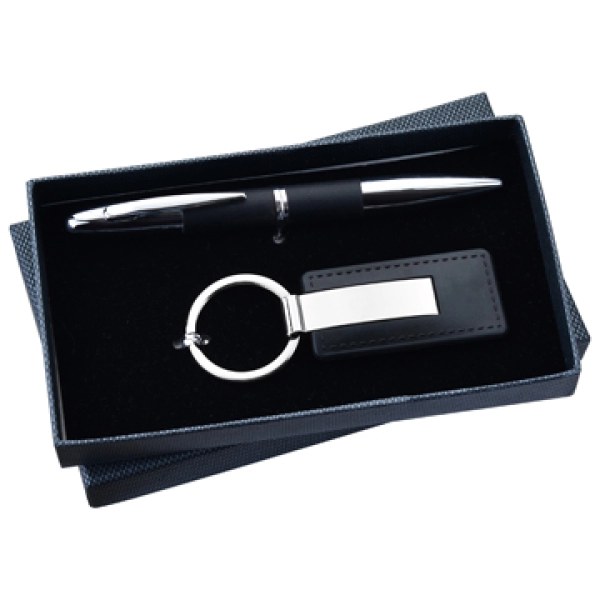 Set de Regalo en Caja con Llavero y Boligrafo