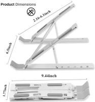 Stand Plegable para PC, en ABS, tamaño 28 x 21.7 x 20.5 cmts