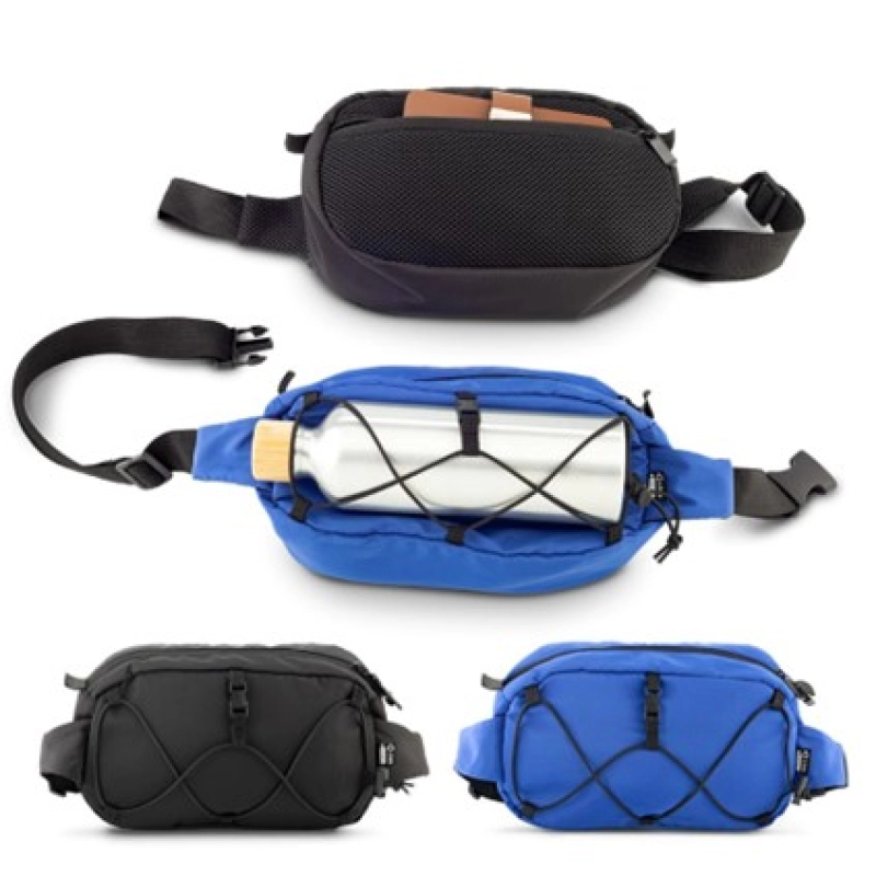 Canguro Virginia, doble bolsillo, de 30 x 12 cmts, con malla y elástico