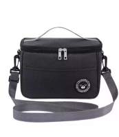 Lonchera Macedonia, en lona con forro aluminizado, 23 x 20 x 13 cmts