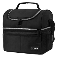 Lonchera Messina, en lona con forro aluminizado, 24 x 25 x 15 cmts