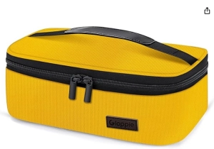 Lonchera Marsella, en lona y forro aluminizado, 23 x 13 x 15 cmts