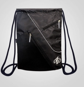 Tula Impermeable India, con dos bolsillos frontales con zipper, 35 x 47 x 10 cmts