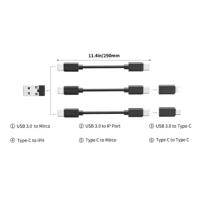 Multiconector 7 en 1, en estuche para guardar en ABS, 8 x 7 x 1 cmts
