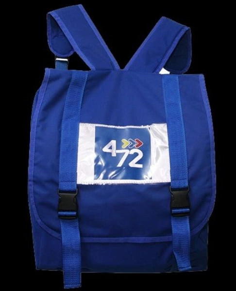 Morral Santiago, de Mensajería, en Lona, de 50 x 40 x 25 cmts,