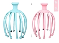 Masajeador de Cabeza, en silicona, de 11 x 16 cmts