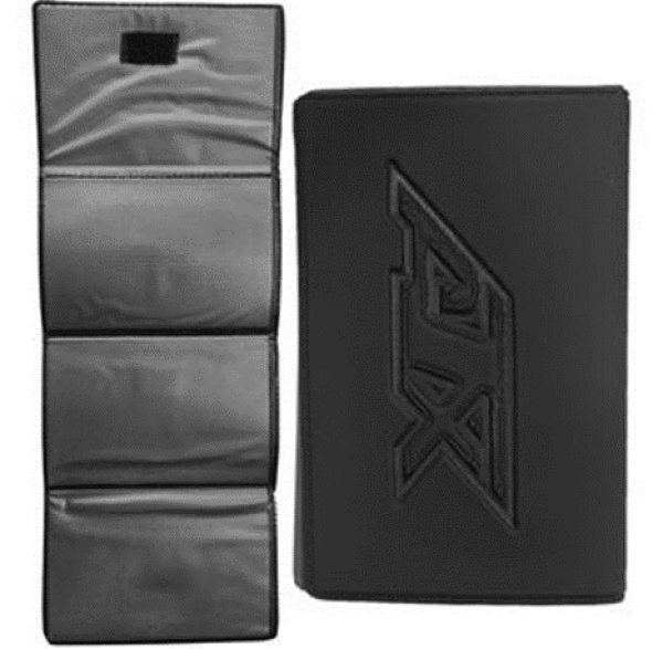 Porta Documentos de 4 cuerpos, en cuerina, cierre con velcro, 39.5 x 12.5 cmts