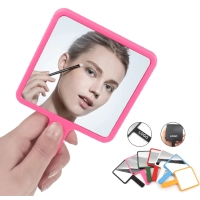 Espejo Economico sencillo de plastico, 6.5 x 6.5 cmts, con manija