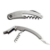 Saca Corchos Casillero, para vino, en acero, con navaja y destapador, 11 x 2.8 cmts