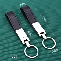 Llavero Metalico con Cuerina, de 11.5 x 2.1 cmts