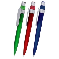 Boligrafo Ramone, plastico, con clip plateado