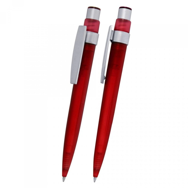 Boligrafo Ramone, plastico, con clip plateado