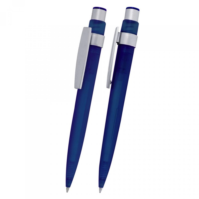 Boligrafo Ramone, plastico, con clip plateado