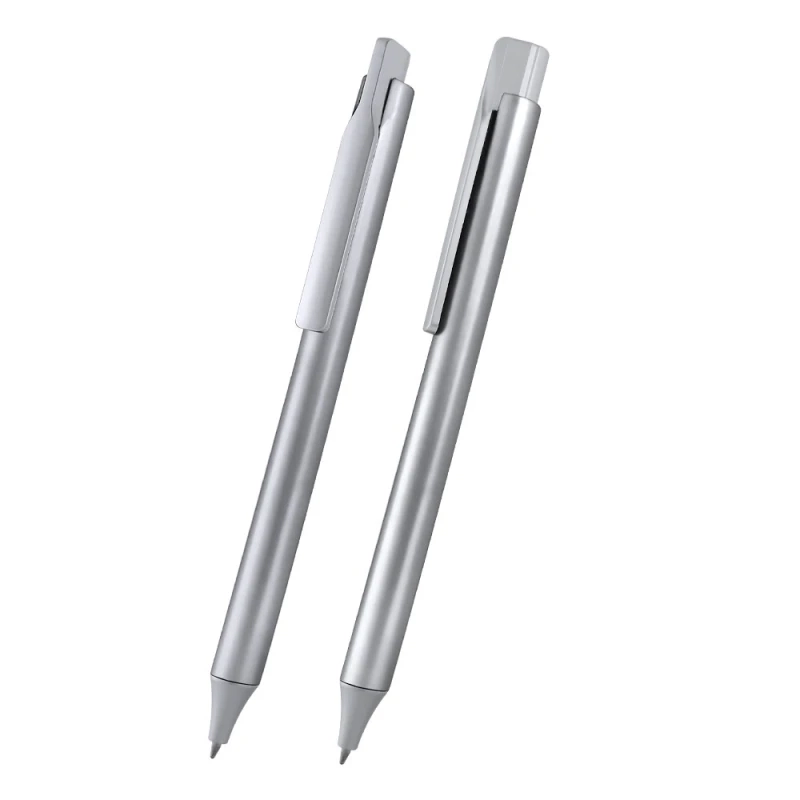 Boligrafo Falcao, clip de color gris, cuerpo plastico