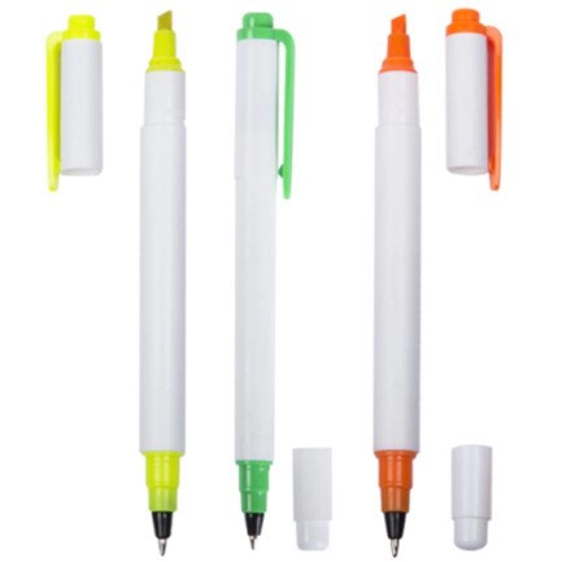 Boligrafo Tosh, plastico, con Resaltador