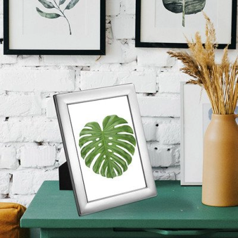 Portarretratos Shine, en aluminio, 18 x 12.7 cmts