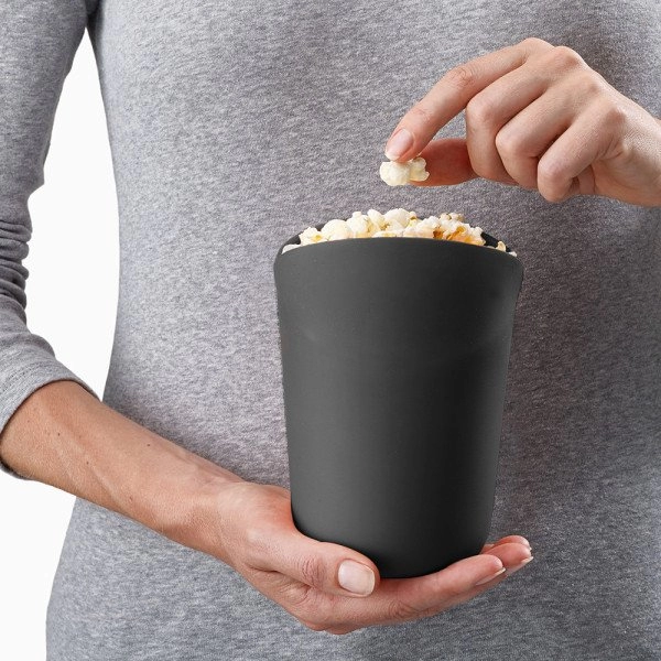 Crispetera, en silicona, para uso en microondas, de 14.5 x 8 cmts