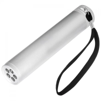 Linterna Lost, con panel solar, brújula, luz LED y cordon, 12.1 x 2.4 cmts